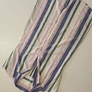 Striped Shirt Dress Airy Light Casual Linen Or Cotton No Tags Buttons